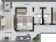 Apartamento Ã venda, 2 quartos, 1 suÃte, 1 vaga, Serrano...