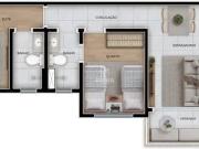 Apartamento Ã venda, 2 quartos, 1 suÃte, 1 vaga, Serrano...