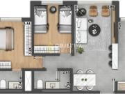 Apartamento à venda 2 Quartos 1 Suite 1 Vaga 63.89M²...