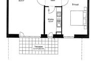 Apartment with garden view