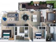 Apartment with terrace and pool