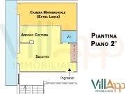 Appartamento al Piano Secondo di 53 Mq con Balconi