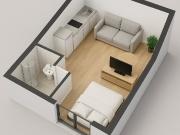 Appartement 1 pièce 19 m²