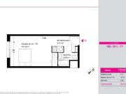 Appartement 1 pièce 23.37m²