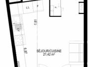 Appartement 1 pièce 27 m²