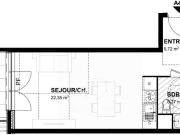 Appartement 1 pièce 33 m²