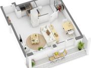 Appartement 1 pièce 34 m²