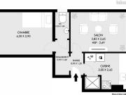 Appartement 2 pièces 28 m²