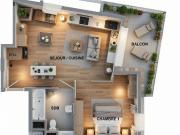 Appartement 2 pièces 38 m²