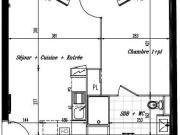 Appartement 2 pièces 39 m²