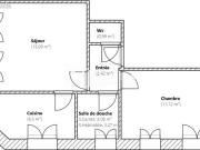 Appartement 2 pièces 39 m²