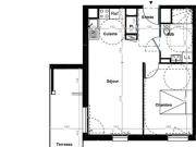 Appartement 2 pièces 42 m²