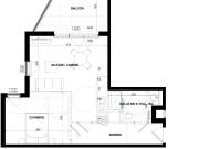 Appartement 2 pièces 44 m²