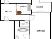 Appartement 2 pièces 46 m²