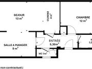 Appartement 2 pièces 47 m²