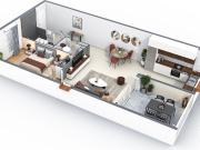 Appartement 2 pièces 67 m²