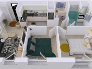 Appartement 3 pièces 55 m²