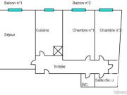 Appartement 3 pièces 56 m²