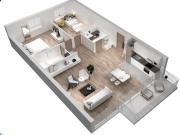 Appartement 3 pièces 59 m²