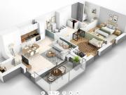 Appartement 3 pièces 64 m²