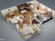 Appartement 3 pièces 66 m²