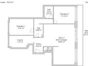 Appartement 3 pièces 78 m²