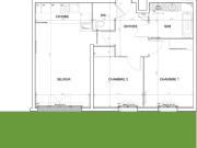 Appartement 3 pièces avec jardin privatif