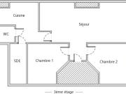 Appartement 3 Pièces rénové avec 2 balcons