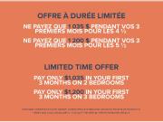 Appartement à Louer 2400, 2420, 2444, 2460, 2480, 2500...