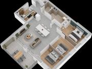 AVANNE AVENEY: appartement T4 avec TERRASSE