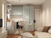 Appartement de deux pièces, meublé fonctionnel, lumineux...