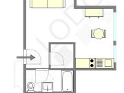 Appartement meublé 1 pièce 36 m²