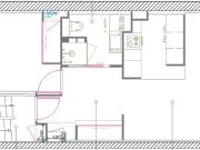 Appartement T2 meublé de 47m2