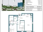 Appartement T3 59.5m2 à louer à La rochelle Pichet
