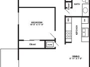 Appletree Apartments Model 2B 960 sq. ft