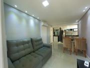 Apto 51m² com varanda, 2 dormitórios, sala integrada a...