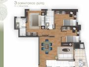 APTO 77M² 3 QUARTOS 1 SENDO SUÍTE 1 SALA SACADA 1 VAGA