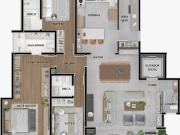 Apto. Alto Padrão B. Água Verde 155,39 m² 3 Suites 2...