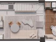 Apto. Parque Barigui 1 Quarto 49,51 m² 1 Vaga Garagem