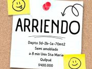 Arriendo año corrido depto 3d 2b 1e 70mt2 Quilpué