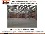 ARRIENDO BODEGA 7.320 M2 MONTEVIDEO