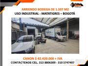 ARRIENDO BODEGA DE 1.597 M2 MATATIGRES ARRIENDO BODEGA DE 1.597 M2 MATATIGRES