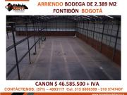 ARRIENDO BODEGA FONTIBON 2.389 M2