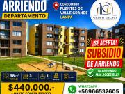 Arriendo departamento con subsidio Valle Grande
