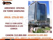 ARRIENDO OFICINA 180 M2 TORRE SAMSUNG