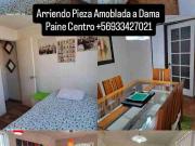 Arriendo Pieza Full Amoblada a Dama,en Paine Centro