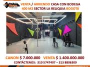 ARRIENDO / VENTA CASA CON BODEGA 400 M2 SECTOR LA...
