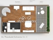 Auf zwei Etagen: Terrassen Wohnung in Villenviertel...