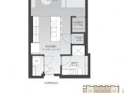 Avante Apartments 580sf Studio w/Balcony