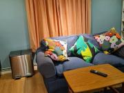 Basement flat with family house above